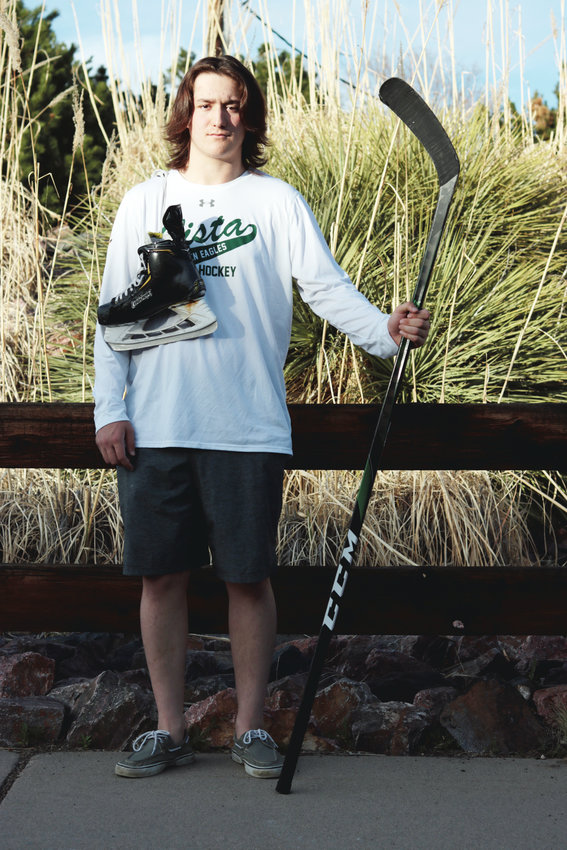 Jesse Kittay, 18, Thunder Ridge High School, plays for Mountain Vista's hockey team